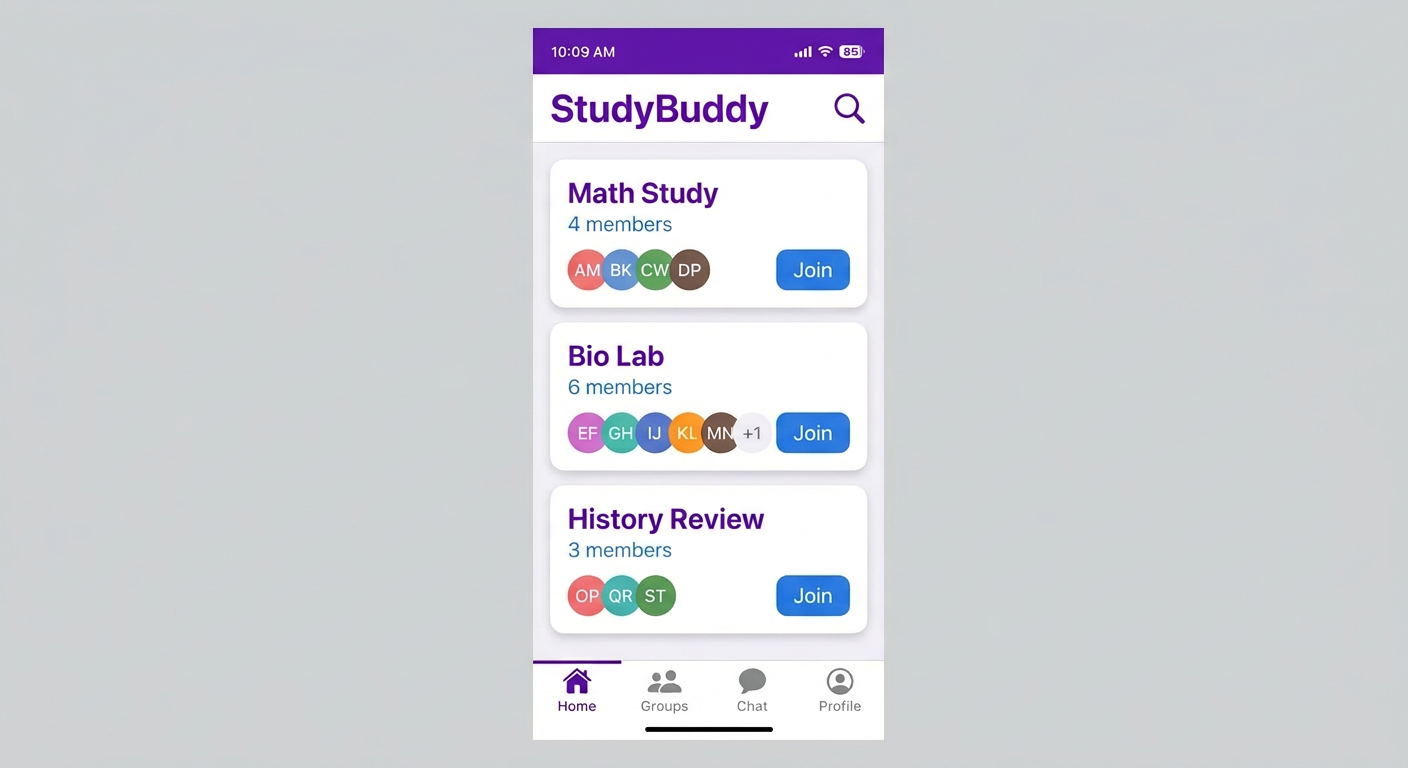 StudyBuddy app screenshot